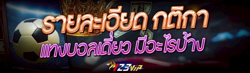 รายละเอียด กติกาแทงบอลเดี่ยว มีอะไรบ้าง